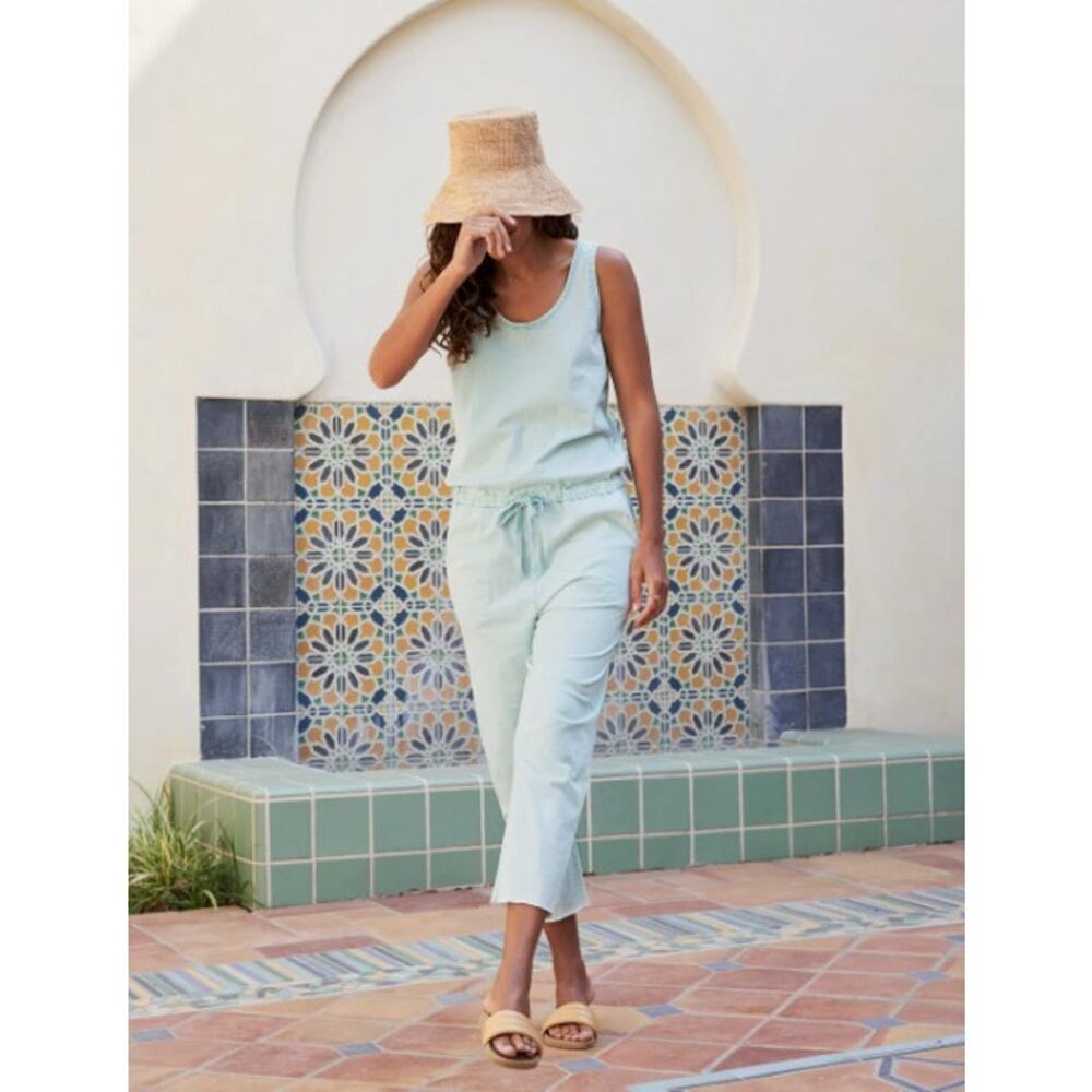 Frank & Eileen Jumpsuit in Sea Foam Stain Blue, L
